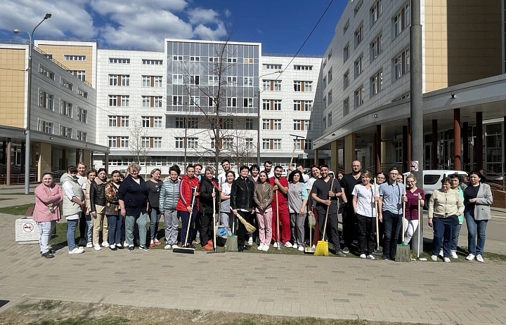 Более 750 сотрудников Люберецкой областной больницы приняли участие в общеобластном субботнике